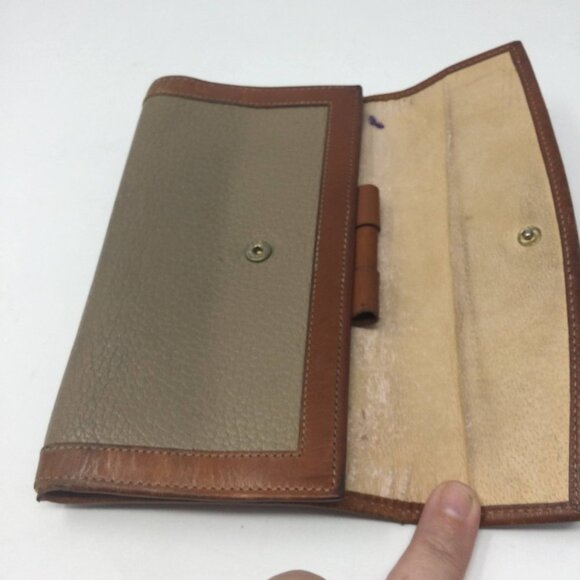 Vintage Dooney & Bourke Brown Leather Logo Wallet - Picture 7 of 12
